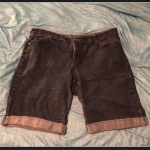 Faded Glory Modest Denim Shorts with Cuff